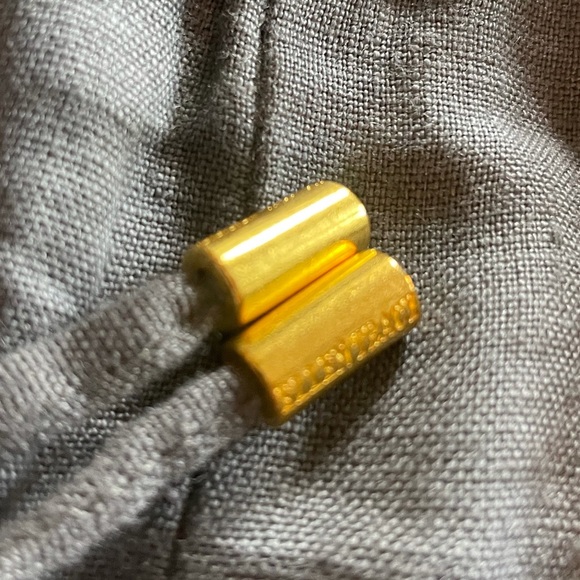 Ellen Tracy 100% linen grey pull on coastal gramma style minimalist pants medium - Picture 11 of 12